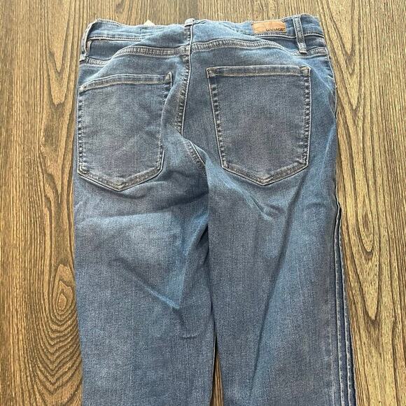 Garage Skinny Jeans Denim Whiskering Cotton Blend Stretch Medium Wash Blue Sz 5 - Picture 11 of 11